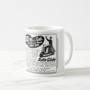 MUG VINT. SCOOTER CUSHMAN ET 1930S NICE B/W