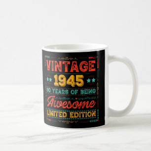 Mug Vintage 1945 Fait en 1945 80e anniversaire 80 ans