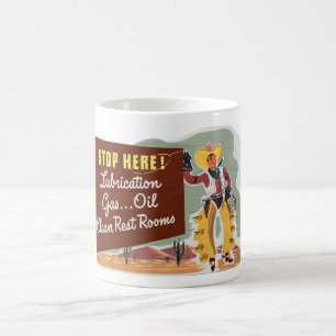MUG VINTAGE 1949 GAZ PÉTROLIER AUTO PUBLICITÉ! CAFÉ