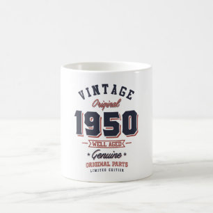 Mug Vintage 1950 Né en 1950 Retro Anniversaire Cadeau