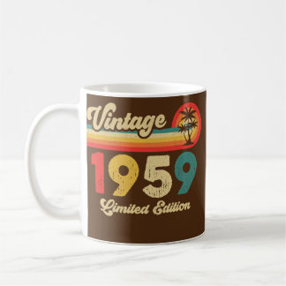 Mug Vintage 1959 Hommes Anniversaire Femmes Rétro Lége