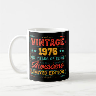 Mug Vintage 1976 Fabriqué en 1976 70e Anniversaire 50