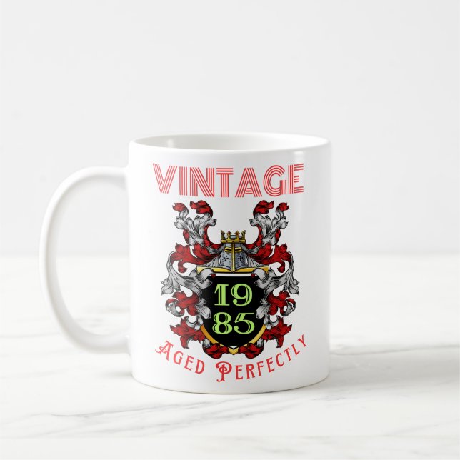 Mug Vintage 1985 Vieilli Parfaitement (Gauche)