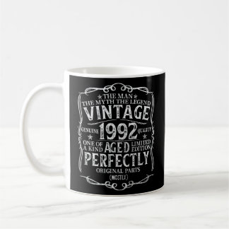 Mug Vintage 1992 Homme Mythe Légende 30 ans 30th Bir