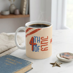 Mug Vintage 4 juillet Fête de l'indépendance patriotiq
