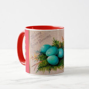 Mug Vintage 4 oeufs Fêtes de Pâques