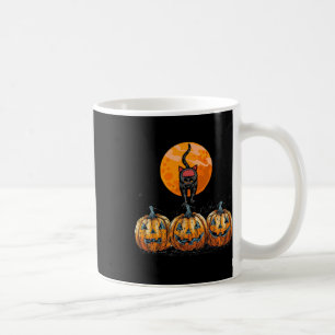 Mug Vintage 90s Chat Citrouille Halloween rétro floral