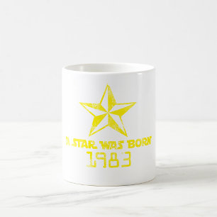 Mug Vintage A Star Est Né 1983 Yellow Star