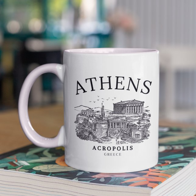 Mug Vintage Acropolis of Athens Illustration (Créateur téléchargé)