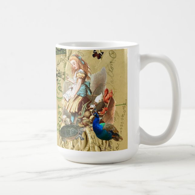 Mug Vintage Alice au pays des merveilles collage (Droite)