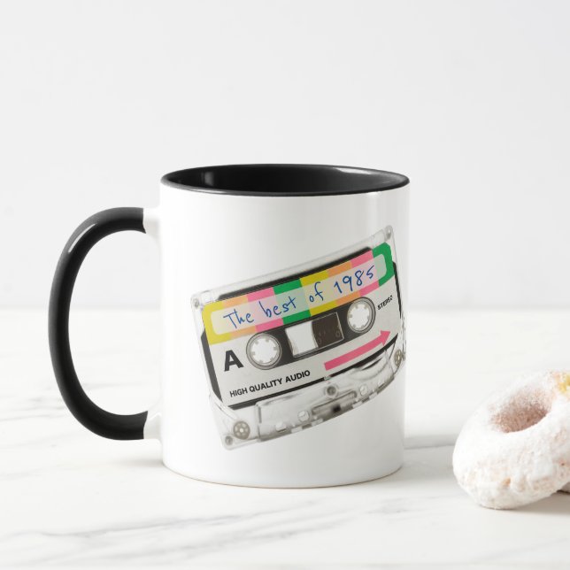 Mug Vintage "année de naissance - meilleur de" cassett (Avec donut)