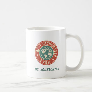 Mug Vintage Apple Circular Meilleur Enseignant Jamais