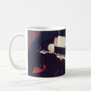 Mug Vintage Art Déco Music Lounge Piano Player Pianist