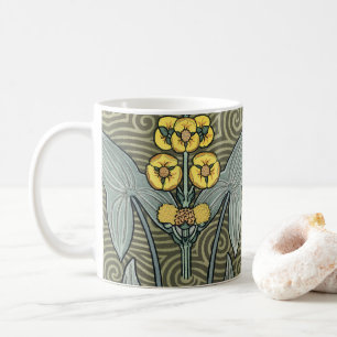 Mug Vintage Art Nouveau Arrowhead Garden Fleurs