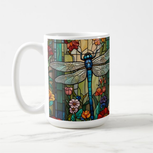 Mug Vintage art nouveau dragonfly boho chic (Gauche)