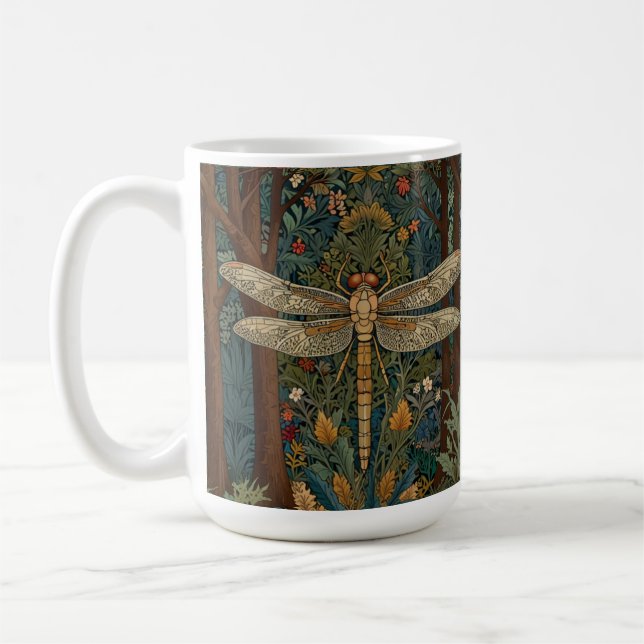Mug Vintage art nouveau dragonfly boho chic (Gauche)