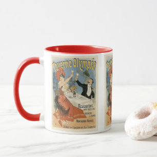 Mug Vintage Art Nouveau, Restaurant Taverne Olympia