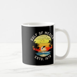 Mug Vintage Beach Est 1672 Retro Sun Mens Womens Gulf