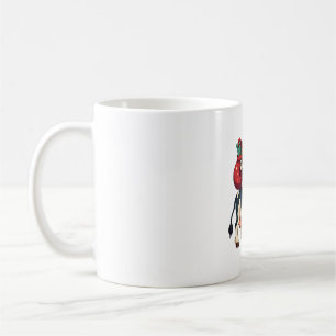 Mug Vintage Bigfoot Santa à cheval sur une vache Noël 