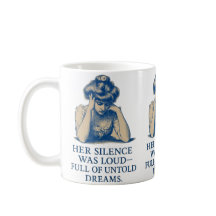 Vintage Blue Ink Portrait – “Her Silence Was Loud”