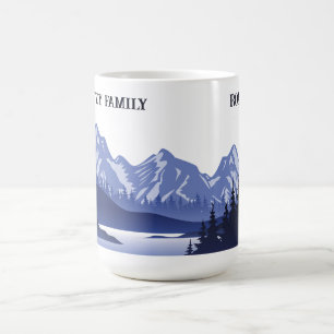 Mug Vintage Blue Mountain Lake Sunset