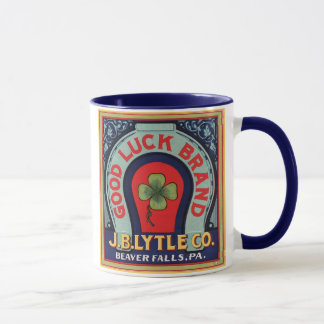 Mug Vintage Bonne Chance Marque J. Bl Lytle Co. Crate