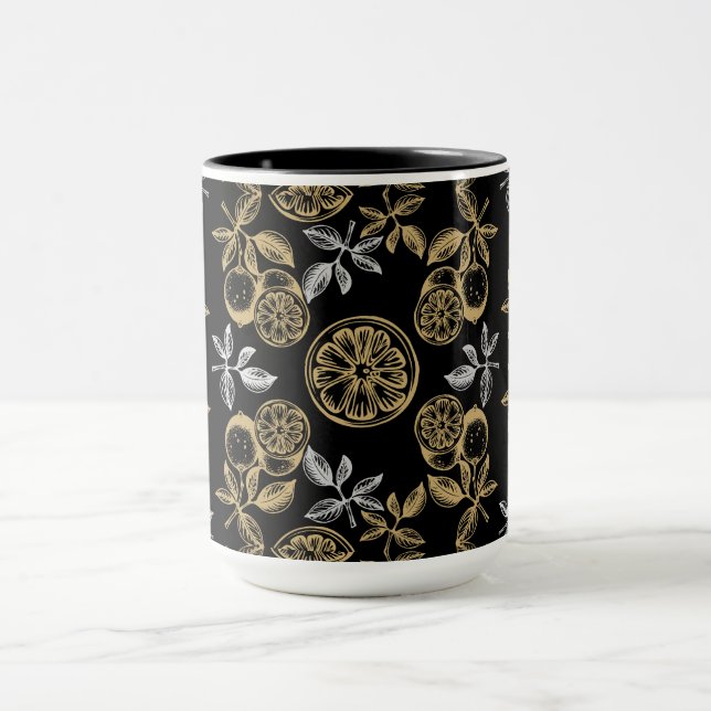 Mug Vintage Botanique Gold Et Silver Print (Centre)