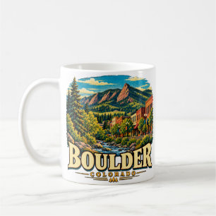 Mug Vintage Boulder Colorado Voyage Art Monument