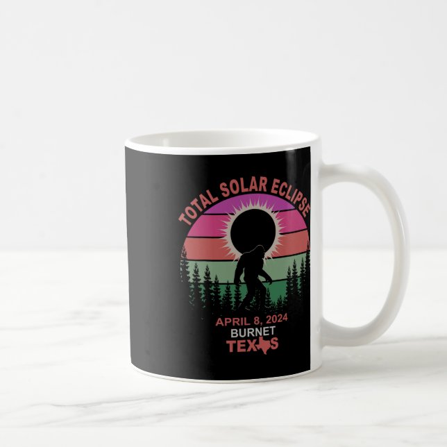 Mug Vintage Burnet Texas Total Solar Eclipse 2024 (Droite)