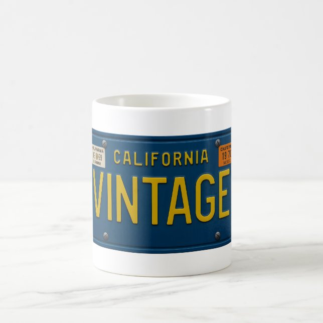 Mug Vintage Cali | Plaque d'immatriculation Rétro 1969 (Centre)