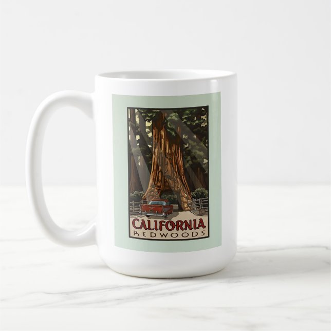 Mug Vintage California Redwoods Travel (Gauche)