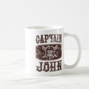 Mug Vintage Capitaine John Pirate personnalisé Ponton