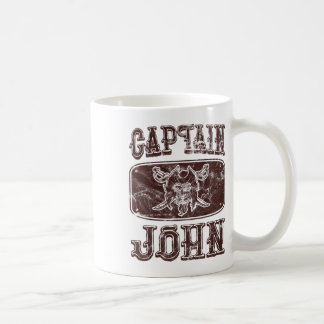 Mug Vintage Capitaine John Pirate personnalisé Ponton