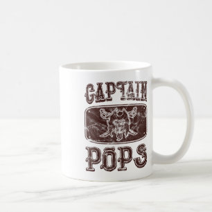 Mug Vintage capitaine Pops Pop Pirate personnalisé Pon
