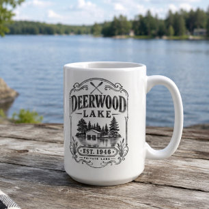 Mug Vintage chalet à bateaux de Deerwood