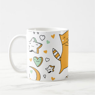 Mug Vintage chat couple : icônes sans soudure.
