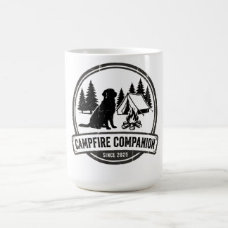 Mug Vintage chien de camping - Compagnon de feu de cam