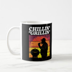 Mug Vintage Chillin’ & Grillin’ Dark Distressed