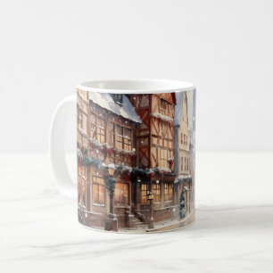 Mug Vintage Christmas Village Street Vacances