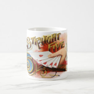 Mug Vintage Cigar Étiquette Art Flush droit avec Coeur