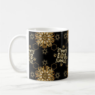 Mug Vintage Classique : Oriental Doré Sans Seamless.