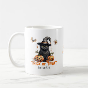 Mug Vintage classique traditionnel Halloween chat noir