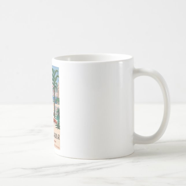 Mug Vintage Côte d'Azur Beach Girl (Droite)