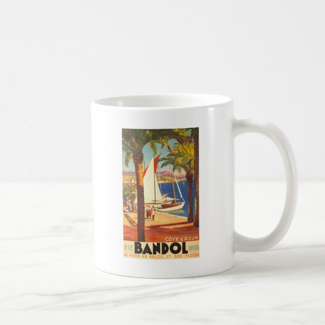 Mug Vintage Côte d'Azur Voyage en France (Droite)
