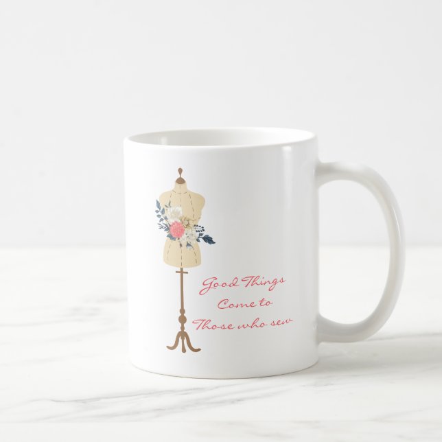 Mug Vintage couture robe mignonne (Droite)