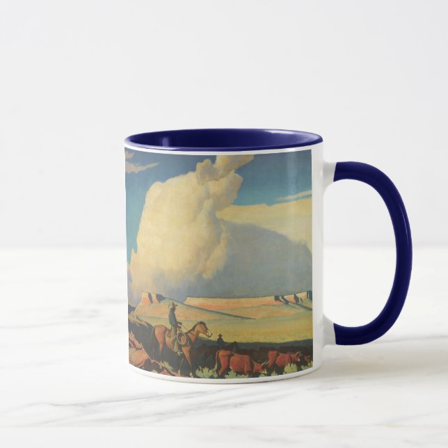 Mug Vintage Cowboys, Open Range par Maynard Dixon (Droite)