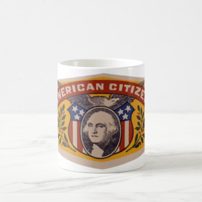 Mug Vintage Cubain Cigar Étiquette Art, citoyen améric (Centre)