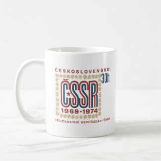 Mug Vintage Czechoslovak ČSSR Stamp Artwork