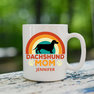 Mug Vintage Dachshund Chien Maman Coucher de soleil Pe