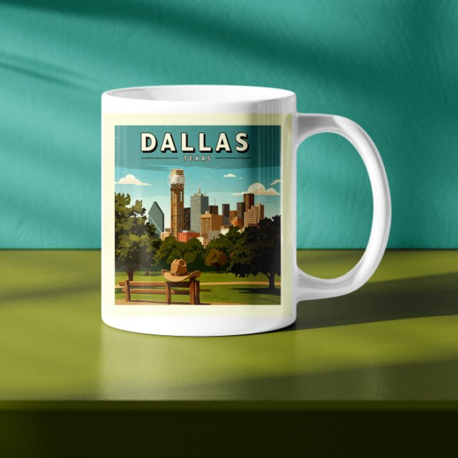 Mug Vintage Dallas Texas (Créateur téléchargé)